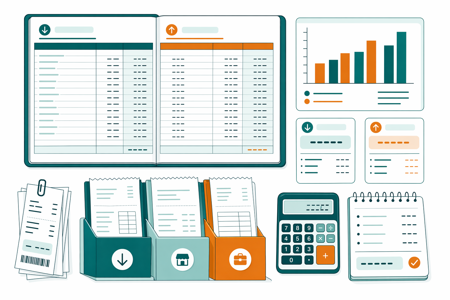 Illustration for Bookkeeping & monthly accounting